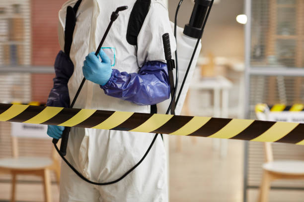 Professional Biohazard Cleanup technician working in Bordentown, NJ